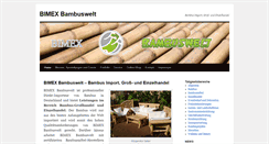 Desktop Screenshot of bimex-bambuswelt.de