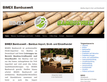Tablet Screenshot of bimex-bambuswelt.de